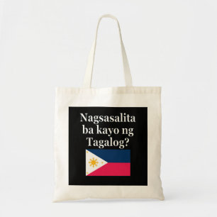 Bolsa Tote Você fala Tagalog? no Tagalog. Sinalizador