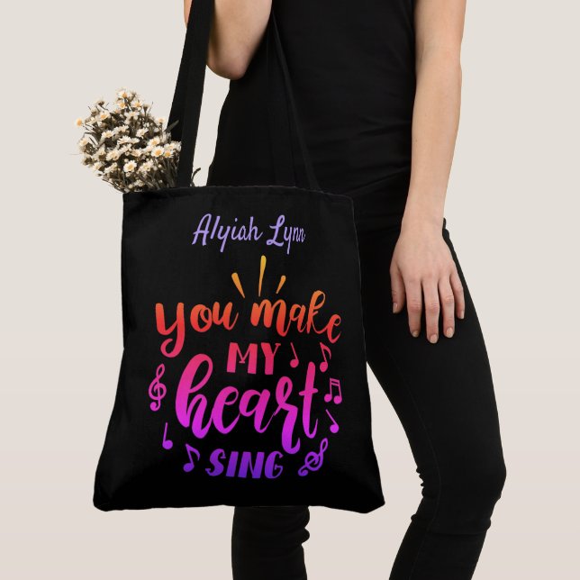 Bolsa Tote Você Faz Meu Coração Cantar (Close Up)