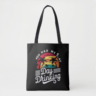 Bolsa Tote Você Me Conquistou no Dia de Bebida Funny Retro Pr
