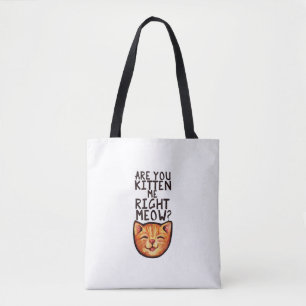 Bolsa Tote Você me cozinha direito Meow Caturday Art engraçad