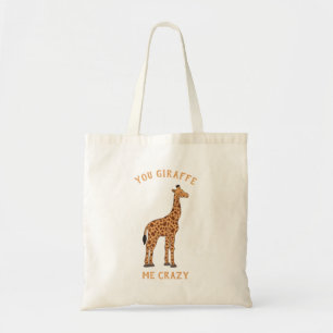 Bolsa Tote Você me deixa louco, engraçado Zoo Safari Animal P