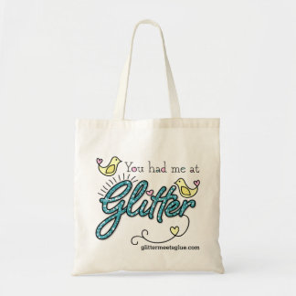 Bolsa Tote Você Me Teve No Saco De Tote De Glitter