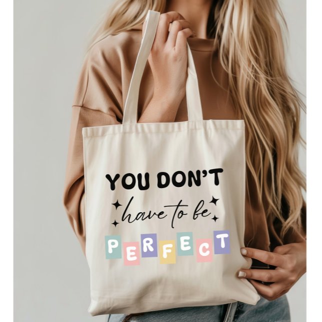 Bolsa Tote Você não precisa ser uma saúde mental perfeita (Criador carregado)