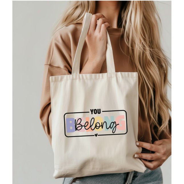 Bolsa Tote Você Pertence À Citação Da Saúde Mental (Criador carregado)