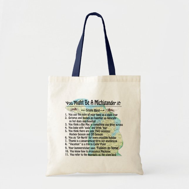 Bolsa Tote Você Pode Ser Um Michigander Se: (Frente)