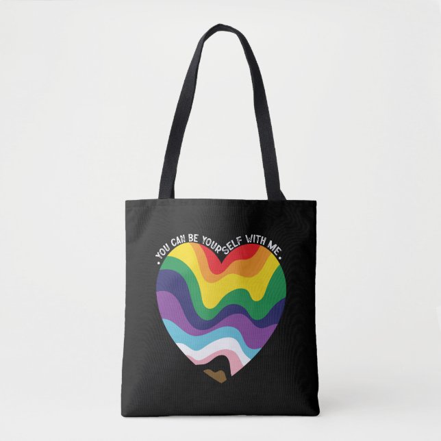 Bolsa Tote Você Pode Ser Você Mesmo Comigo LGBT Transgênero G (Frente)