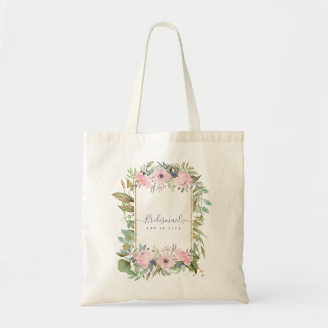 Bolsa Tote Você será BRIDESMAID HONOR FLOWERGIRL (Frente)