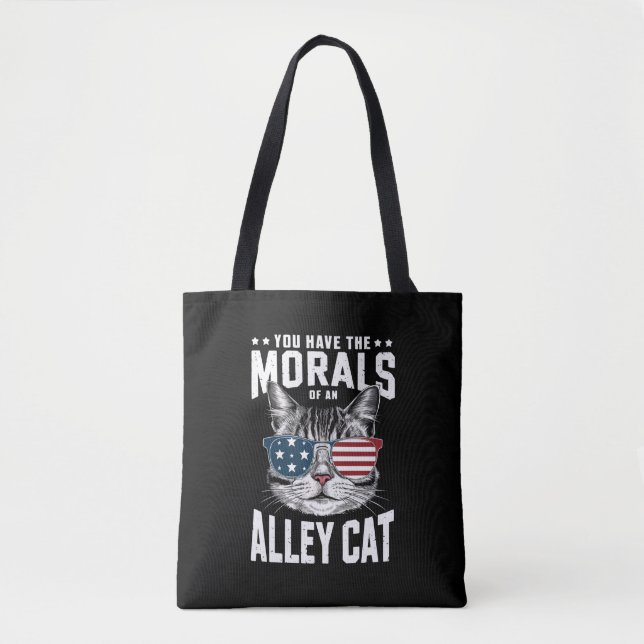Bolsa Tote Você Tem A Moral De Uma piada Engraçada De Gato Be (Frente)