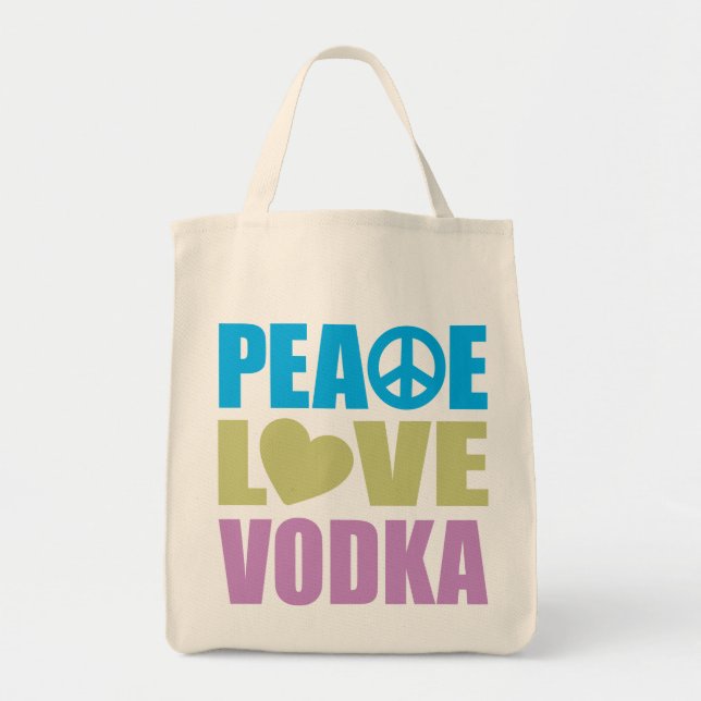 Bolsa Tote Vodca do amor da paz (Frente)