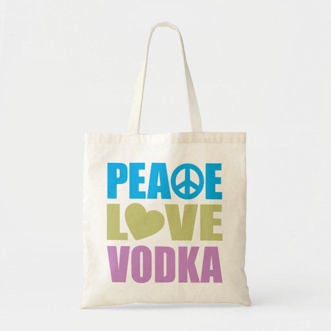 Bolsa Tote Vodca do amor da paz (Frente)