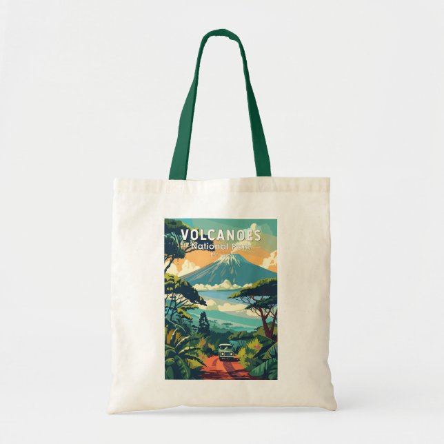 Bolsa Tote Volcanoeiros Parque Nacional Ruanda Viagem Art Vin (Frente)