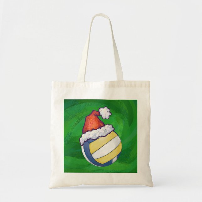 Bolsa Tote Voleibol com chapéu de Natal (Frente)