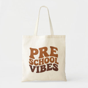 Bolsa Tote Voltar às aulas primeiro dia da pré-escola Groovy