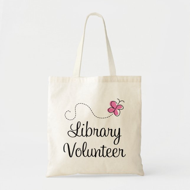 Bolsa Tote Voluntário da biblioteca (Frente)