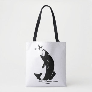 Bolsa Tote Voo Pesca Peixes Salto Larvea Hook Pescador Presen