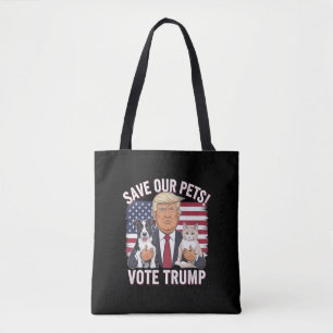 Bolsa Tote Vote Trump Salve Nossos Cães De Pets 2024 Em Segur
