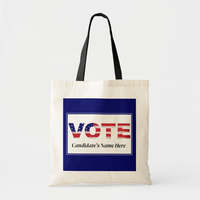 Bolsa Tote Vote Vermelho/Azul (Frente)