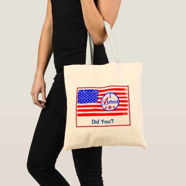 Bolsa Tote "Votei, Votei?" Saco de Direitos de Voto (Frente (produto))