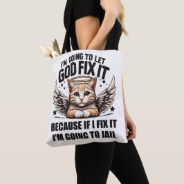 Bolsa Tote Vou deixar Deus consertar isso