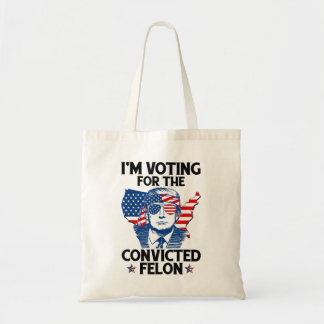 Bolsa Tote Vou Votar pelo condenado Felon Funny Pro Trump