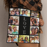 Bolsa Tote Vovó ama 10 Colagem de Fotos Preta<br><div class="desc">Uma bolsa de tote preto de colagem fotográfica para celebrar a melhor avó de sempre. Personalize com dez fotos de seus netos e outros membros da família. "AMOR" está escrito no meio na elegante tipografia branca.</div>