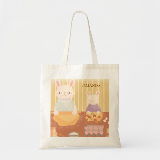 Bolsa Tote Vovó Fazendo Biscoitos (Frente)