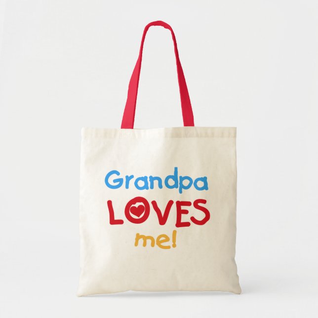 Bolsa Tote Vovô me ama Camisetas e presentes (Frente)