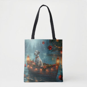 Bolsa Tote Voyage festiva do Natal Dalmático