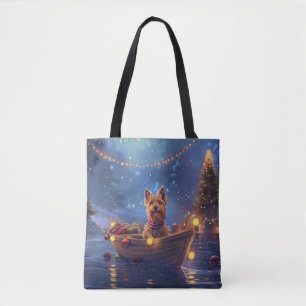 Bolsa Tote Voyage festiva no Terrier Christmas australiano