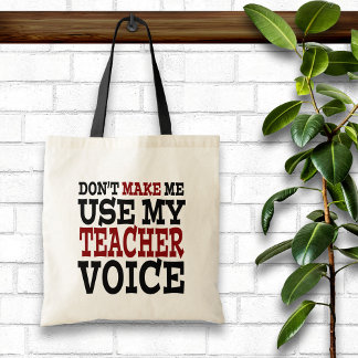 Bolsa Tote Voz Engraçado do Professor