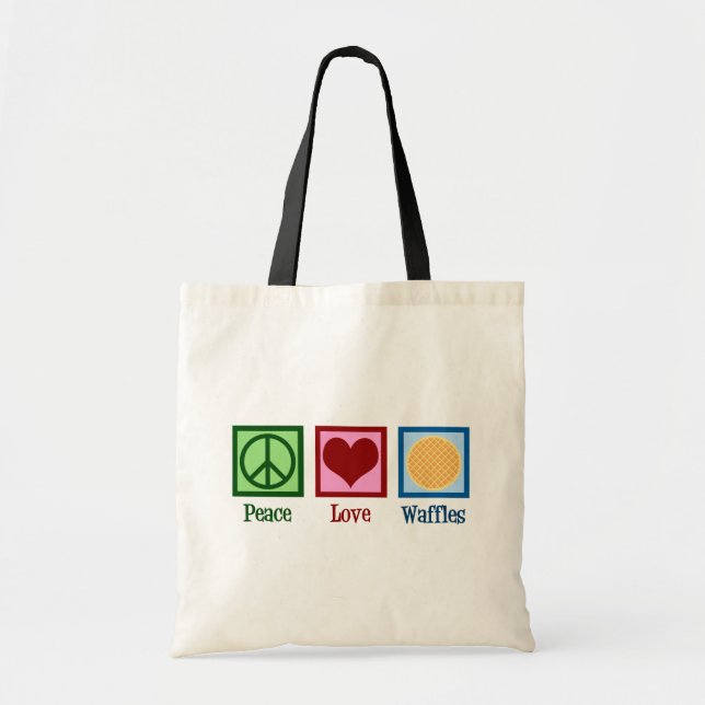 Bolsa Tote Waffles do Peace Love (Frente)