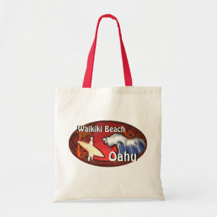 Bolsa Tote Waikiki Beach Oahu Hawaii, saco de surfistas verme