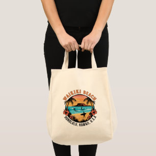 Bolsa Tote Waikiki Beach Retro Vignette