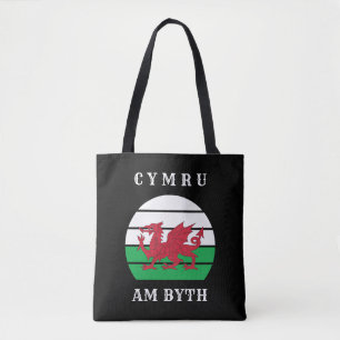 Bolsa Tote Wales Flag Cymru Am Byth Orud To Be Welsh