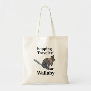 Bolsa Tote Wallaby Animal Saltitante Viajante Vida Selvagem E