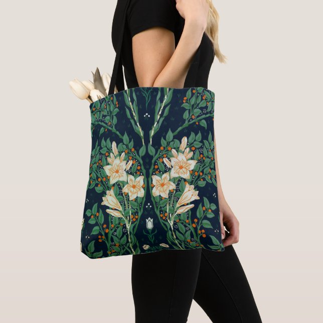 Bolsa Tote Walter Crane "Francesca" Botânico (Close Up)