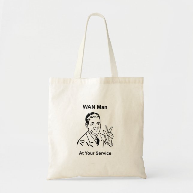 Bolsa Tote WAN Man On Your Service Retro Tech (Frente)