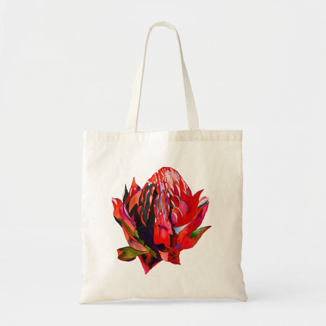 Bolsa Tote Waratah, cor-de-água natural da Austrália (Frente)