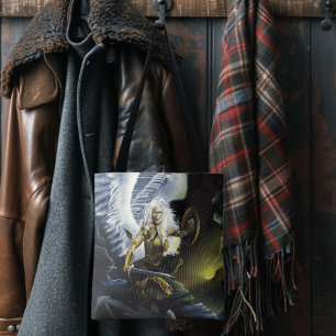 Bolsa Tote Warrior Fantasy Angel Sword