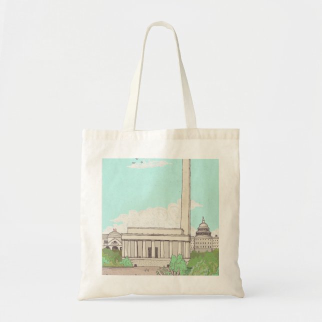 Bolsa Tote Washington D.C Capital dos EUA Landmarks (Frente)