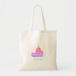 Bolsa Tote Washington DC EUA Capitol Sketch Tote Bag