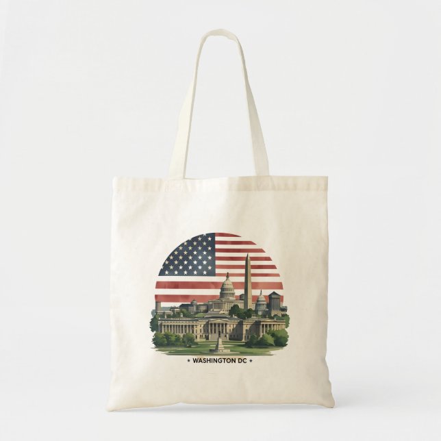Bolsa Tote Washington DC Skyline (Frente)