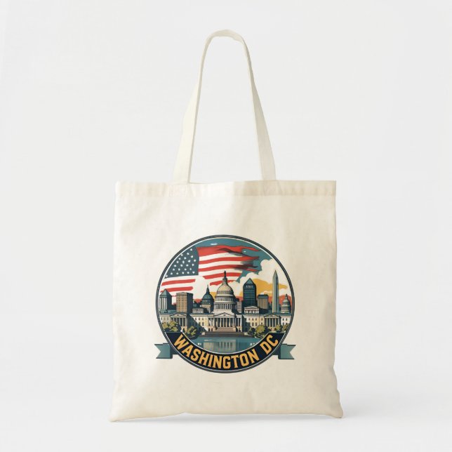 Bolsa Tote Washington DC Skyline (Frente)
