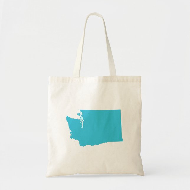 Bolsa Tote Washington em azul (Frente)