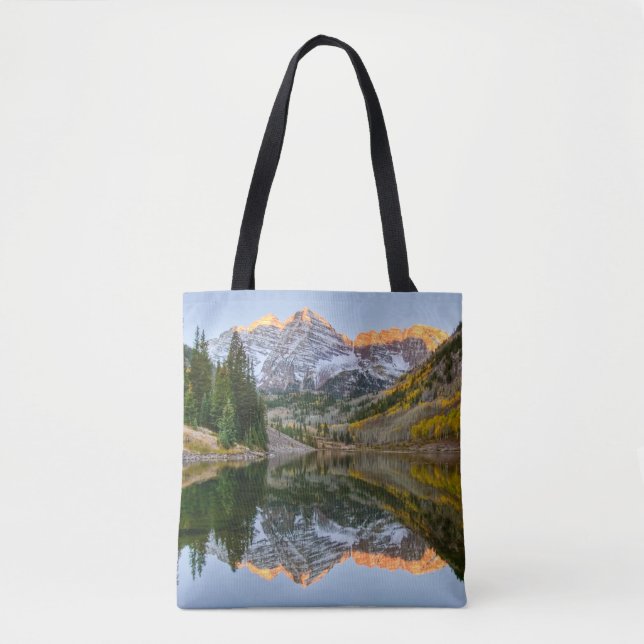 Bolsa Tote Water | Maroon Bells Lake Aspen Trees (Frente)