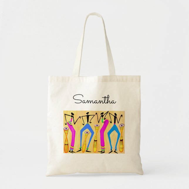 Bolsa Tote Watercolor, Afro Art Summer Party (Frente)