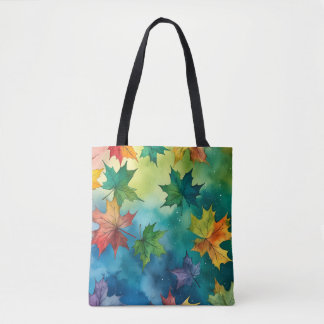 Bolsa Tote Watercolor Autumn Deixa a barra de ferramentas