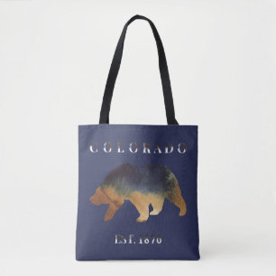 Bolsa Tote Watercolor Bear Colorado 1876