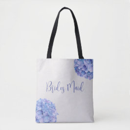 Bolsa Tote Watercolor Blue Hydrangea Bridal Party