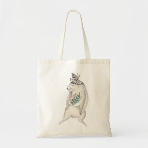 Bolsa Tote Watercolor Boho Bunny